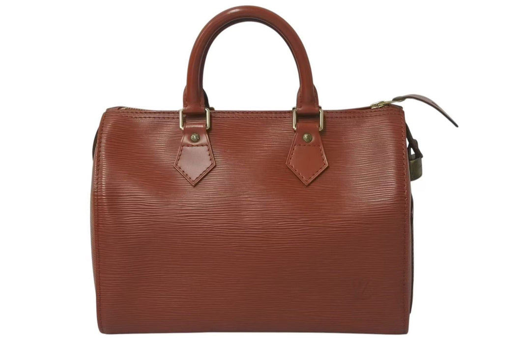 LOUIS VUITTON ルイヴィトン ハンドバッグ スピーディ25 M43003 ゴールド金具 ブラウン エピレザー 美品 中古 4c075318
