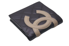 Load image into Gallery viewer, 極美品 CHANEL シャネル カンボンライン 二つ折り財布 9番台 ココマーク キルティング オレンジ ブラウン 中古 4c075320