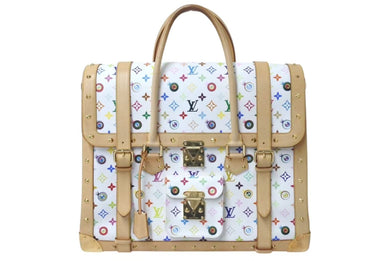 LOUIS VUITTON × 村上隆 ルイヴィトン ボストンバッグ サックジギャンティック M92057 ブロン マルチ ゴールド金具 美品 中古 4c075321
