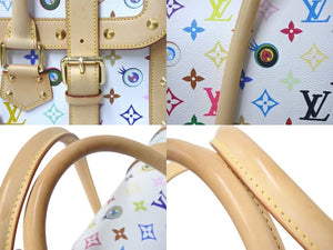LOUIS VUITTON × 村上隆 ルイヴィトン ボストンバッグ サックジギャンティック M92057 ブロン マルチ ゴールド金具 美品 中古 4c075321
