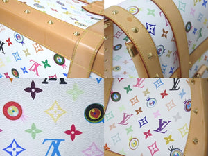 LOUIS VUITTON × 村上隆 ルイヴィトン ボストンバッグ サックジギャンティック M92057 ブロン マルチ ゴールド金具 美品 中古 4c075321