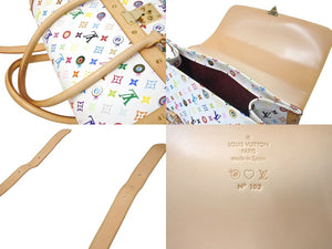 LOUIS VUITTON × 村上隆 ルイヴィトン ボストンバッグ サックジギャンティック M92057 ブロン マルチ ゴールド金具 美品 中古 4c075321