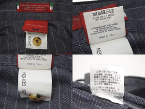極美品 JACOB COHEN ヤコブコーエン ジョガーパンツ 48763 イタリア製 ウール ナイロン グレー サイズ36 中古 4c075326