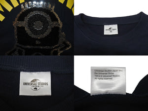 Universal Japan ユニバーサルジャパン スウェット ミニオン スパンコール ポリエステル コットン ネイビー サイズL 美品 中古 4c075327