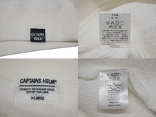 Load image into Gallery viewer, CAPTAINS HELM キャプテンズヘルム Hoodie ロゴパーカー プルオーバー 日本製 コットン ホワイト ブラック サイズXL 中古 4c075328