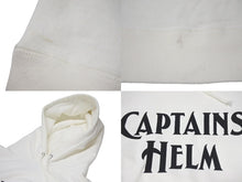 Load image into Gallery viewer, CAPTAINS HELM キャプテンズヘルム Hoodie ロゴパーカー プルオーバー 日本製 コットン ホワイト ブラック サイズXL 中古 4c075328