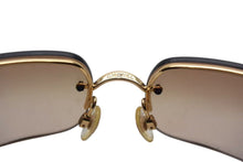 Load image into Gallery viewer, CHANEL シャネル リムレス サングラス 4104-B c.125/13 サイズ62□15 120 ココマーク ラインストーン グラデーション 美品 中古 4c075342