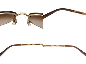 CHANEL シャネル リムレス サングラス 4112 c.292/13 サイズ65□16 120 ココマーク ブラウン ゴールド 美品 中古 4c075345