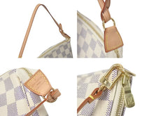 Load image into Gallery viewer, 極美品 LOUIS VUITTON ルイヴィトン ポシェット アクセソワール アクセサリーポーチ N51986 ダミエ アズール ホワイト 中古 4c075368
