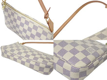 Load image into Gallery viewer, 極美品 LOUIS VUITTON ルイヴィトン ポシェット アクセソワール アクセサリーポーチ N51986 ダミエ アズール ホワイト 中古 4c075368