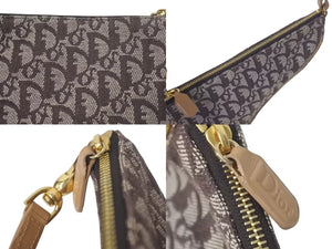 Christian Dior クリスチャンディオール トロッター サドルバッグ ワンショルダーバッグ サドルポーチ MC1012 ブラウン 美品 中古 4c075372