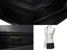 Load image into Gallery viewer, 極美品 PRADA プラダ サフィアーノ チェーンショルダーバッグ 1BD133 ブラック レザー ゴールド金具 中古 4c075375