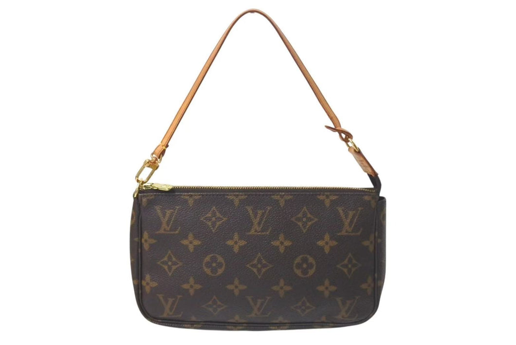 LOUIS VUITTON ルイヴィトン ポシェット アクセソワール アクセサリーポーチ M51980 モノグラム PVC レザー 美品 中古 4c075382