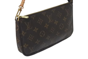 LOUIS VUITTON ルイヴィトン ポシェット アクセソワール アクセサリーポーチ M51980 モノグラム PVC レザー 美品 中古 4c075382