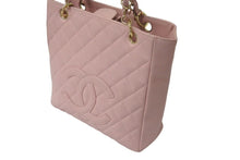 Load image into Gallery viewer, CHANEL シャネル PST チェーントートバッグ A50994 キャビアスキン ココマーク 7番台 ピンク ゴールド金具 美品 中古 4c075383