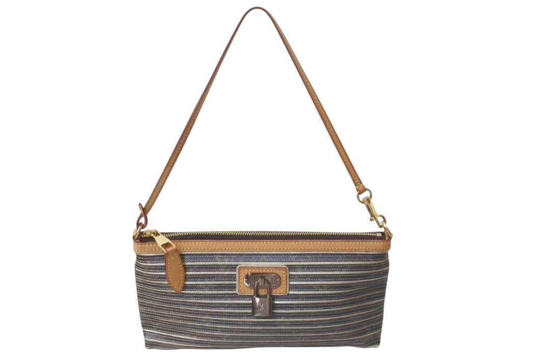LOUIS VUITTON ルイヴィトン アクセサリーポーチ エデン ゾエ M40381 ブラウン シルバー PVC ゴールド金具 中古 4c075386