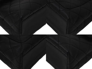 極美品 CHANEL シャネル ハンドバッグ 7番台 キャビアスキン ココマーク キルティング ブラック ゴールド金具 中古 4c075395