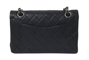 CHANEL シャネル マトラッセ 23cm Wチェーンショルダーバッグ Wフラップ 6番台 ラムスキン ココマーク ブラック 美品 中古 4c075396