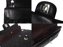 Load image into Gallery viewer, CHANEL シャネル マトラッセ 23cm Wチェーンショルダーバッグ Wフラップ 6番台 ラムスキン ココマーク ブラック 美品 中古 4c075396