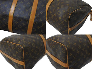 LOUIS VUITTON ルイヴィトン モノグラム キーポル バンドリエール45 ボストンバッグ M41418 ブラウン ロゴ 旅行バッグ 良品 中古 4c075400