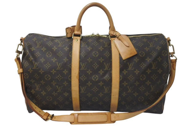 LOUIS VUITTON ルイヴィトン ハンドバッグ M41416 キーポルバンドリエール50 ブラウン PVC レザー 良品 中古 4c075401