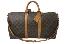 Load image into Gallery viewer, LOUIS VUITTON ルイヴィトン キーポル バンドリエール50 ボストンバッグ M41416 モノグラム PVC レザー ブラウン 美品 中古 4c075402