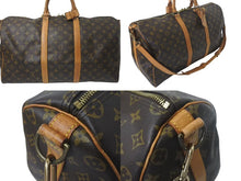 Load image into Gallery viewer, LOUIS VUITTON ルイヴィトン キーポル バンドリエール50 ボストンバッグ M41416 モノグラム PVC レザー ブラウン 美品 中古 4c075402