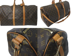 LOUIS VUITTON ルイヴィトン キーポル バンドリエール50 ボストンバッグ M41416 モノグラム PVC レザー ブラウン 美品 中古 4c075402