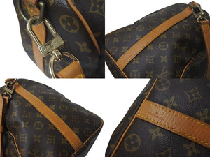 LOUIS VUITTON ルイヴィトン キーポル バンドリエール50 ボストンバッグ M41416 モノグラム PVC レザー ブラウン 美品 中古 4c075402