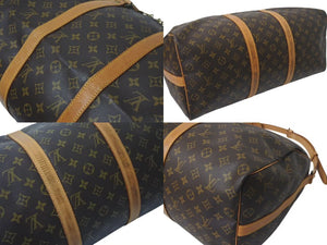 LOUIS VUITTON ルイヴィトン キーポル バンドリエール50 ボストンバッグ M41416 モノグラム PVC レザー ブラウン 美品 中古 4c075402