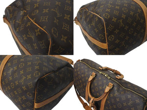 LOUIS VUITTON ルイヴィトン キーポル バンドリエール50 ボストンバッグ M41416 モノグラム PVC レザー ブラウン 美品 中古 4c075402