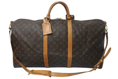 LOUIS VUITTON ルイヴィトン キーポル バンドリエール60 ボストンバッグ M41412 モノグラム PVC レザー ブラウン 良品 中古 4c075403