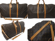 Load image into Gallery viewer, LOUIS VUITTON ルイヴィトン キーポル バンドリエール60 ボストンバッグ M41412 モノグラム PVC レザー ブラウン 良品 中古 4c075403