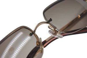 極美品 CHANEL シャネル リムレス サングラス 4104-B c.125/13 サイズ62□15 120 ココマーク ラインストーン 中古 4c075406