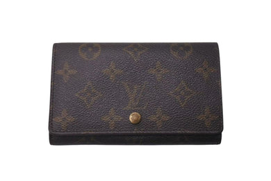 LOUIS VUITTON ルイヴィトン ポルトモネ ビエ トレゾール 二つ折り財布 M61730 モノグラムキャンバス ブラウン 美品 中古 4c075408