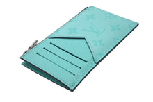 Load image into Gallery viewer, LOUIS VUITTON ルイヴィトン カードケース タイガラマ コインカードホルダー ターコイズブルー レザー M30901 美品 中古 4c075409