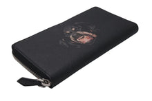Load image into Gallery viewer, Givenchy ジバンシー 長財布 ロットワイラー 長財布 ブラック レザー シルバー金具 美品 中古 4c075413
