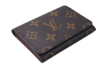 Load image into Gallery viewer, LOUIS VUITTON ルイヴィトン カードケース アンヴェロップ カルト ドゥ ヴィジット ブラウン レザー M63801 美品 中古 4c075414