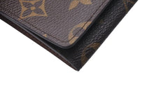 Load image into Gallery viewer, LOUIS VUITTON ルイヴィトン カードケース アンヴェロップ カルト ドゥ ヴィジット ブラウン レザー M63801 美品 中古 4c075414