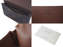 Load image into Gallery viewer, LOUIS VUITTON ルイヴィトン カードケース アンヴェロップ カルト ドゥ ヴィジット ブラウン レザー M63801 美品 中古 4c075414