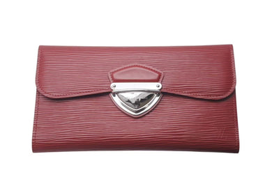 極美品 LOUIS VUITTON ルイヴィトン カードケース ポルトフォイユ ウジェニ レッド エピレザー M6388M 中古 4c075416