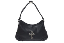 Load image into Gallery viewer, CHROME HEARTS クロムハーツ グーチバッグ フィリグリークロス スモール ワンショルダーバッグ シルバー 925 レザー 美品 中古 4c075418
