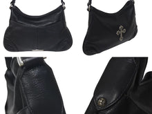 Load image into Gallery viewer, CHROME HEARTS クロムハーツ グーチバッグ フィリグリークロス スモール ワンショルダーバッグ シルバー 925 レザー 美品 中古 4c075418