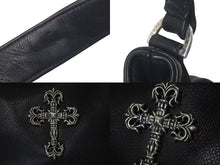 Load image into Gallery viewer, CHROME HEARTS クロムハーツ グーチバッグ フィリグリークロス スモール ワンショルダーバッグ シルバー 925 レザー 美品 中古 4c075418