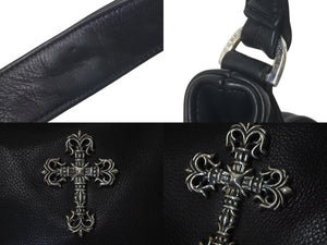 CHROME HEARTS クロムハーツ グーチバッグ フィリグリークロス スモール ワンショルダーバッグ シルバー 925 レザー 美品 中古 4c075418