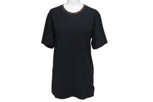 Load image into Gallery viewer, CHROME HEARTS クロムハーツ 半袖Ｔシャツ 前ポケット ロゴプリント ブラック ブラウン コットン 美品 中古 4c075419