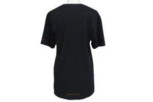 CHROME HEARTS クロムハーツ 半袖Ｔシャツ 前ポケット ロゴプリント ブラック ブラウン コットン 美品 中古 4c075419