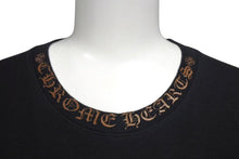 Load image into Gallery viewer, CHROME HEARTS クロムハーツ 半袖Ｔシャツ 前ポケット ロゴプリント ブラック ブラウン コットン 美品 中古 4c075419