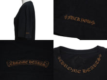 Load image into Gallery viewer, CHROME HEARTS クロムハーツ 半袖Ｔシャツ 前ポケット ロゴプリント ブラック ブラウン コットン 美品 中古 4c075419