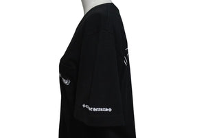 CHROME HEARTS クロムハーツ 半袖Ｔシャツ スクロールラベル ロゴプリント サイズ S ブラック コットン 美品 中古 4c075421 